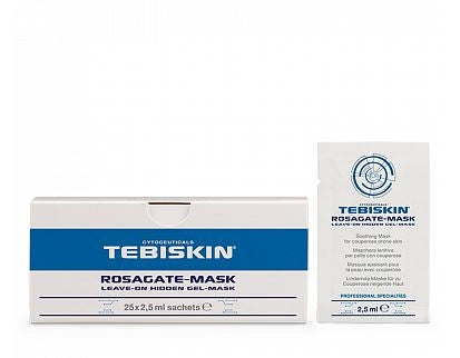 TEBISKIN ROSAGATE MASK raminanti veido kaukė rožinei, kuperozei, jautriai odai, 1vnt x 2,5ml