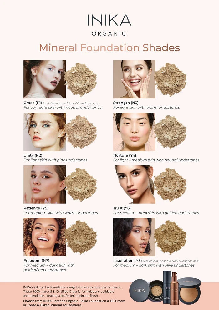 INIKA ORGANIC BIRI MINERALINĖ PUDRA SPF 25 - Patience, 8 g