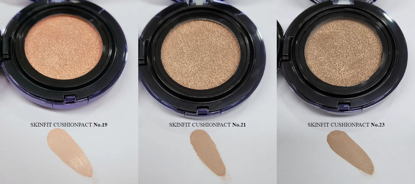 CUSKIN INOVATYVUS CUSHION MAKIAŽO PAGRINDAS SU KEIČIAMU UŽPILDU (pakuotėje 2vnt.) SPF50+ PA+++, 15G + 15G, nr. 19, šviesiausias