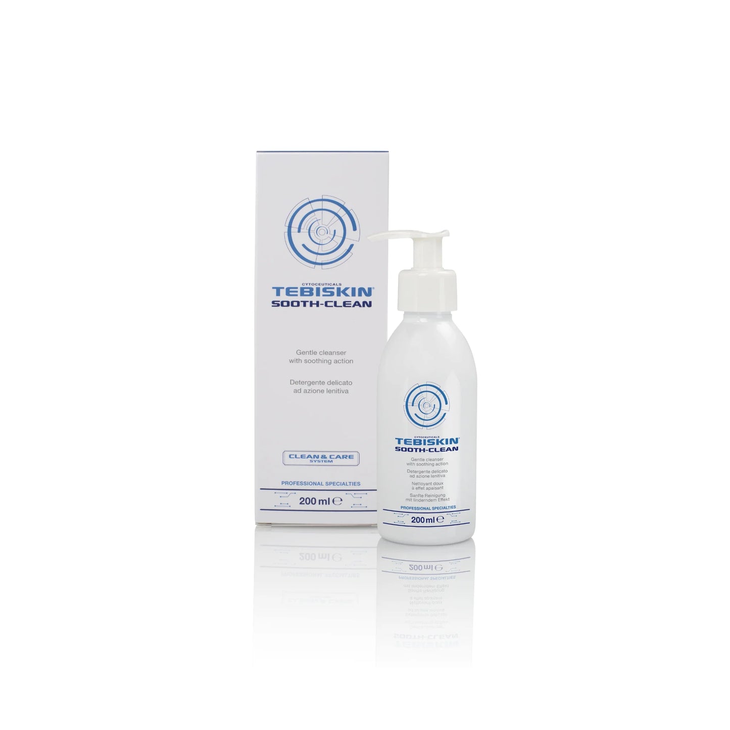 TEBISKIN® SOOTH-CLEAN prausimosi gelis jautriai, sudirgusiai, reaktyviai odai, 200ml