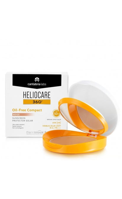 HELIOCARE 360 OIL-FREE APSAUGINĖ KOMPAKTINĖ PUDRA SPF50, 10 G (Beige, universaliausia)