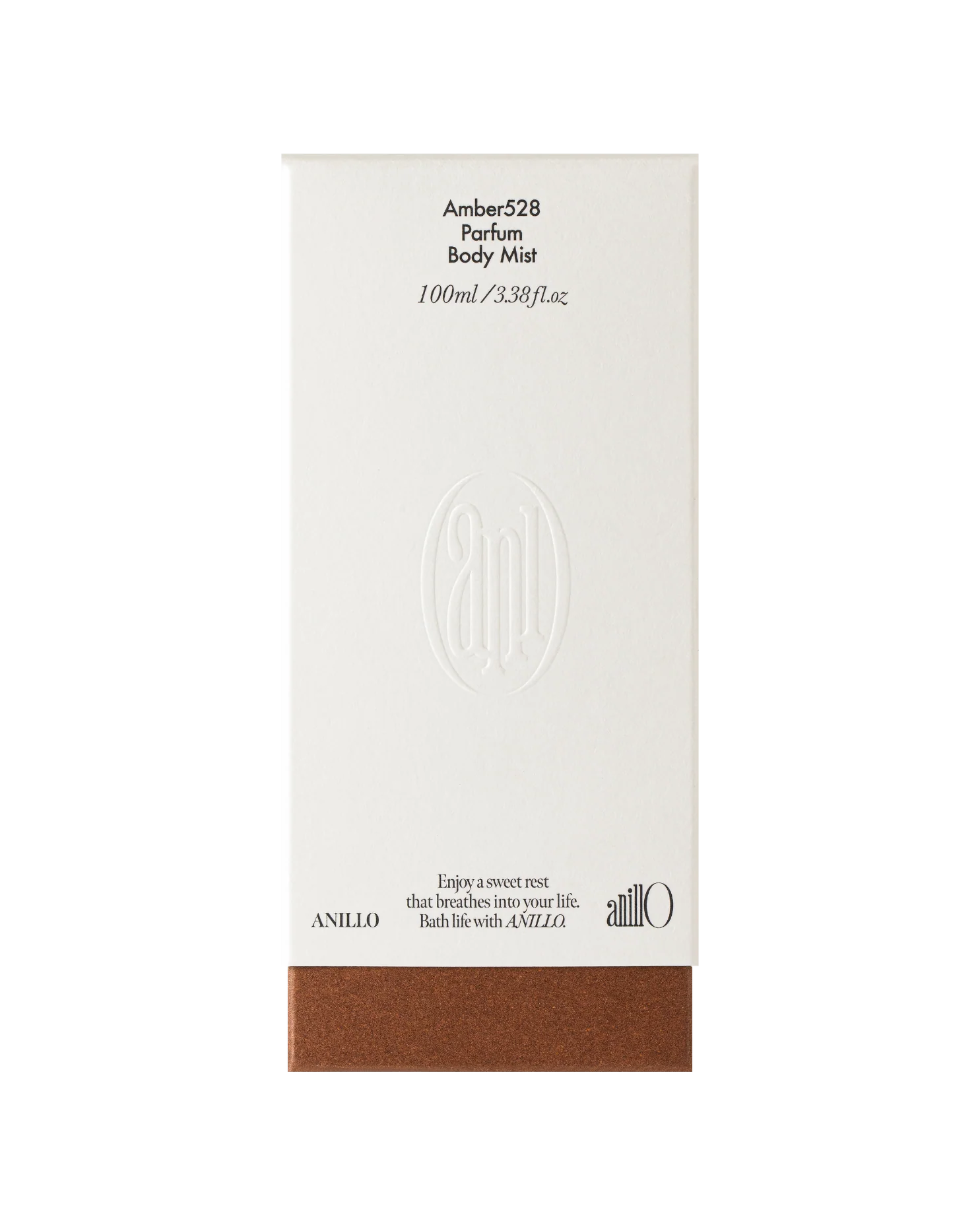 ANILLO AMBER528 PARFUM BODY MIST – PARFUMUOTA KŪNO DULKSNA, yuzu, pačiulių, kedro ir baziliko kvapo, 100ML