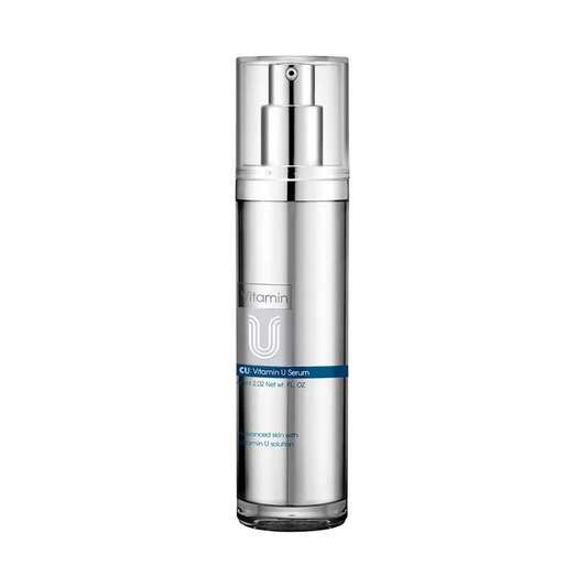 CUSKIN ŠVIESINANTIS IR RAUKŠLES MAŽINANTIS VEIDO SERUMAS SU VITAMINU U, VISIEMS ODOS TIPAMS, 60 ML