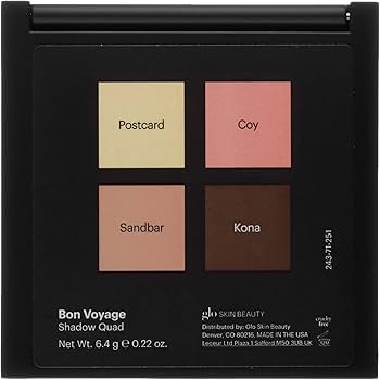 Glo Skin Beauty 4 SPALVŲ AKIŲ ŠEŠĖLIŲ PALETĖ / EYE SHADOW QUAD / BON VOYAGE SPALVA