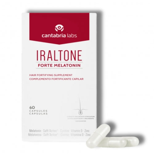 IRALTONE FORTE MELATONIN MAISTO PAPILDAI PLAUKŲ SLINKIMUI, ĮTAKOTAM STRESO IR NEMIGOS, 60 kapsulių
