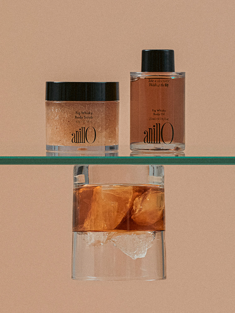 ANILLO FIG WHISKY DISCOVERY BODY SET – KŪNO PRIEŽIŪROS RINKINYS, figų kvapo su viskio natomis, 45G+22ML
