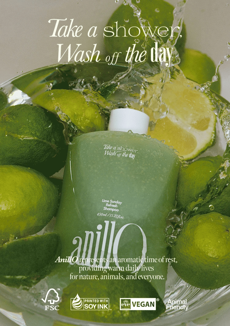 ANILLO LIME SUNDAY VALANTIS IR GAIVINANTIS ŠAMPŪNAS GALVOS ODAI, 450ML