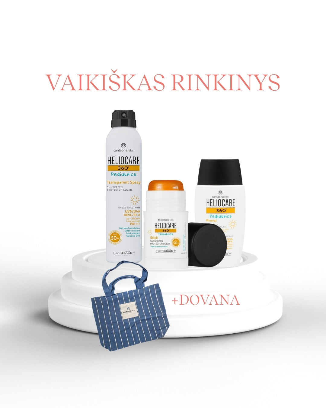 HELIOCARE RINKINYS VAIKAMS + DOVANA FIRMINIS KREPŠYS, 1 rink.
