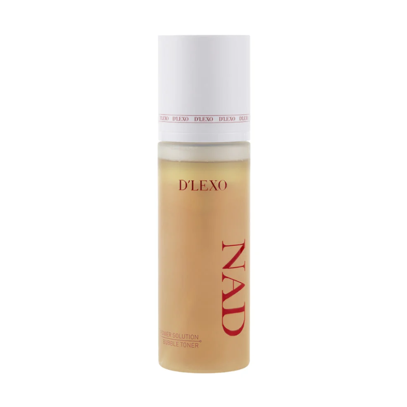 DERMALINE D’LEXO NAD Power Solution Bubble Toner Drėkinantis Ir Odos Gyvybingumą Puoselėjantis Putų Tonikas Su 1 % NAD, Aminorūgštimis, Antioksidantais Ir Peptidais, 200 Ml