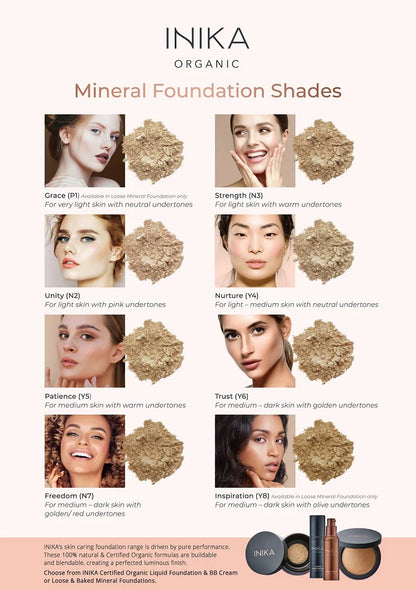 INIKA ORGANIC BIRI MINERALINĖ PUDRA SPF 25 - Strength, 8 g