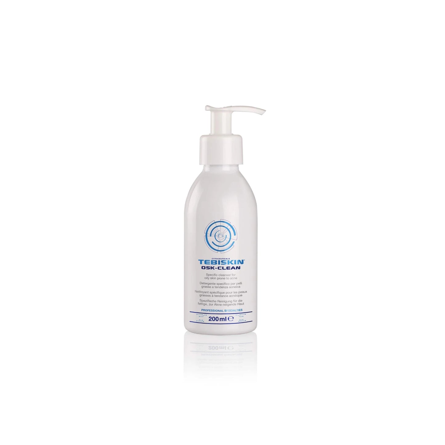 TEBISKIN OSK CLEAN prausimosi gelis riebiai, į aknę linkusiai odai, tinka kūnui, 200ml
