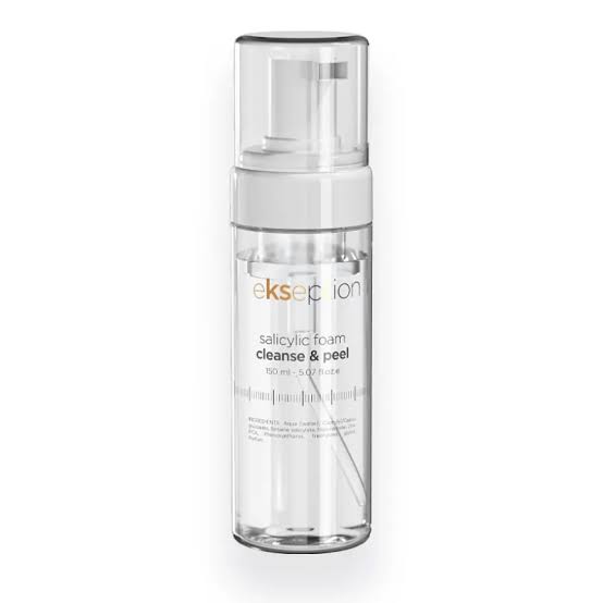 EKSEPTION SALICYLIC FOAM CLEANSE & PEEL Prausimosi putos su salicilo rūgštimi riebiai, probleminei odai, 150 ml