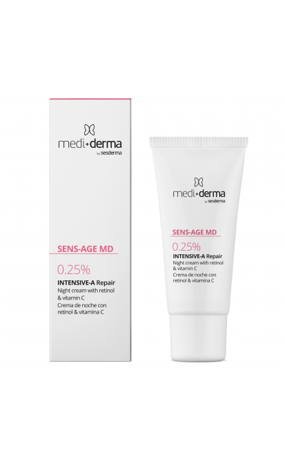 MEDIDERMA HOMECARE INTENSYVUS NAKTINIS VEIDO KREMAS SU 0,25% RETINOLIU, 30 ML