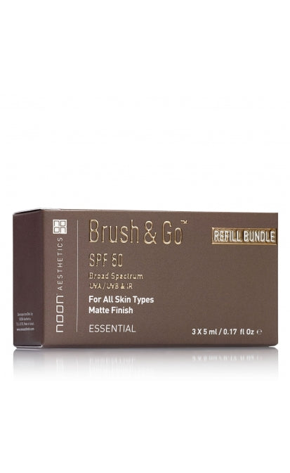 NOON BRUSH&GO MINERAL SUN PROTECTION POWDER SPF 50 PAPILDYMAS VISŲ TIPŲ ODAI (Tone 01), 3x5ml