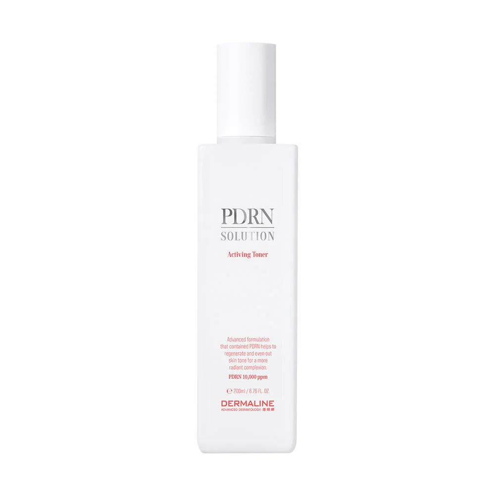 DERMALINE PDRN SOLUTION TONIC Dvigubo Poveikio, Šviesinantis Ir Odos Būklę Gerinantis Veido Tonikas, 200 ML