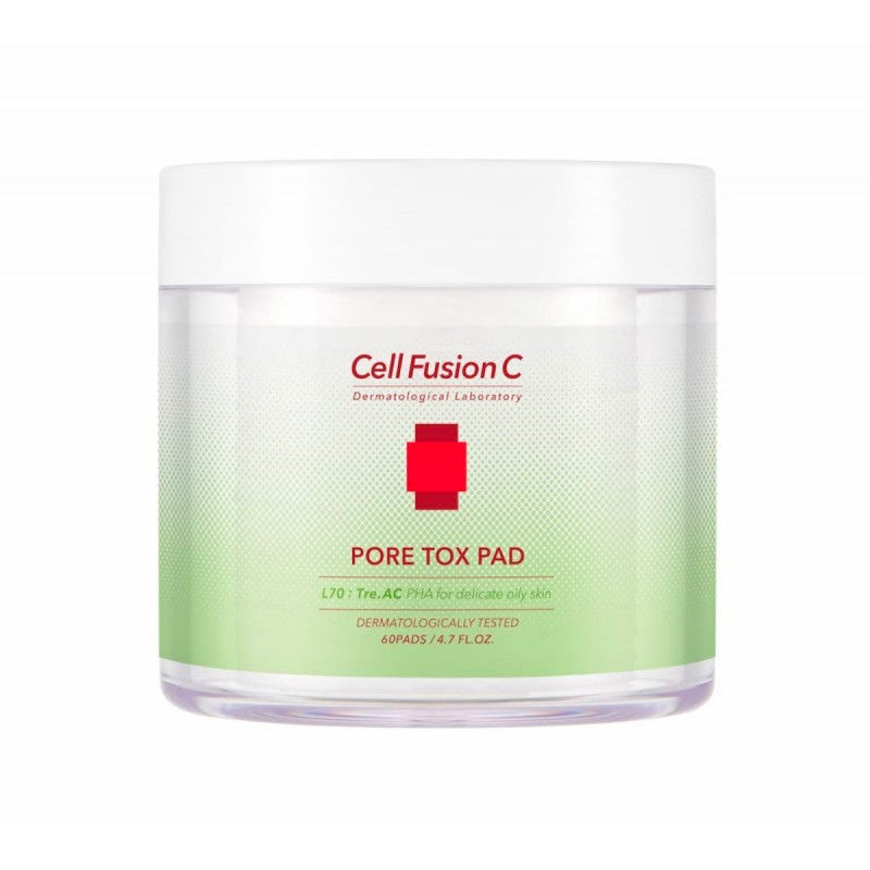 Cell Fusion C Poras sutraukiantis ir drėkinantis tonikas „Pore Tox Pad“, 150 ml (60 diskelių)