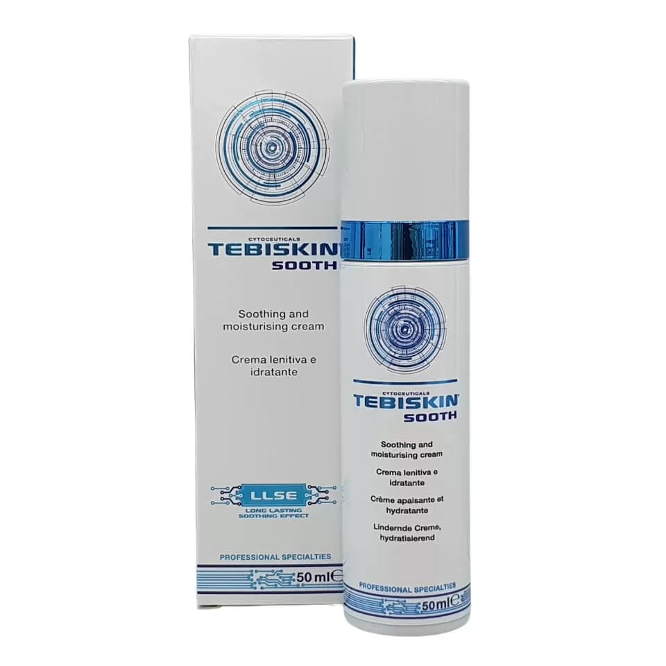 TEBISKIN® SOOTH CREAM Raminantis, drėkinantis kremas jautriai, sudirgusiai, reaktyviai odai, 50ml