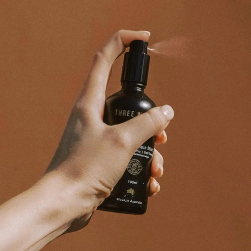 Three Warriors purškiamas natūralus savaiminio įdegio veido tonikas „Face Tan Aqua Mist”, 100ml