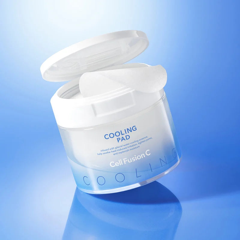 Cell Fusion C „First Cooling Pad“ vėsinantis ir drėkinantis veido tonikas, 180ml (70 vnt.)